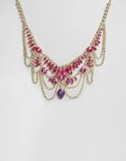 Little Mistress Jewelled Statement Necklace - Gold