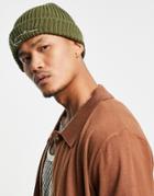 Karl Kani Signature Fisherman Beanie In Dark Green