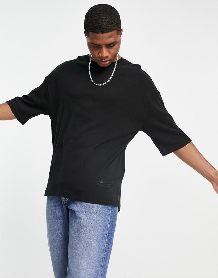 Bershka Super Oversized T-shirt In Black