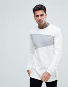 Ringspun Block Long Sleeve Top - White