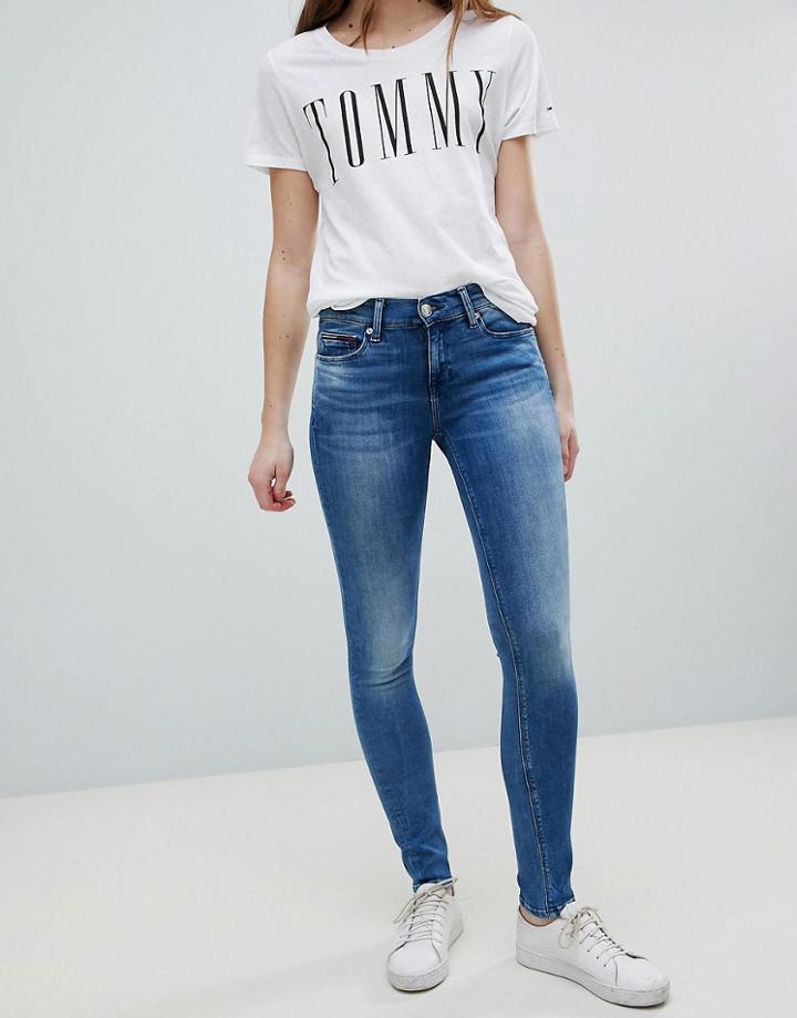 Tommy Jeans Nora Mid Rise Skinny Jean - Blue