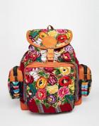 Hiptipico Handmade Floral Tapestry Backpack - Floral Tapestry