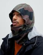 Billabong Hunter Ski Hood In Camo - Green