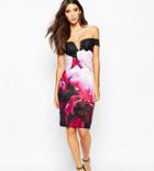 Ginger Fizz All Over Floral Bardot Midi Dress - Multi