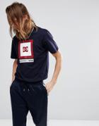 Dc Shoes T-shirt With Front Box Logo - Navy