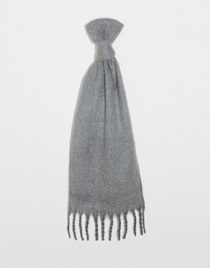 Vero Moda Tassle Hem Scarf In Gray