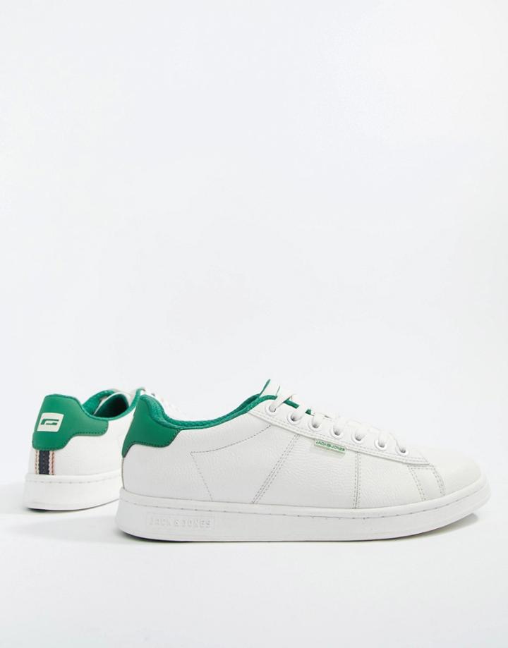 Jack & Jones Sneakers With Contrast Back Panel - White