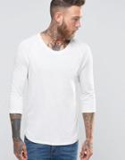 Nudie Jeans 3/4 Sleeve T-shirt In Off White - Offwhite