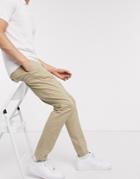 New Look Slim Chino Pants In Stone-neutral