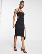 Trendyol Cut Out Side Dress In Black