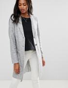 Only Ella Wool Long Blazer - Gray