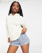 Brave Soul Relaxed Fit Clara Hoodie In Cream-white