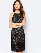 Keepsake Let It Happen Sleeveless Midi Dress In Black Lace - Black