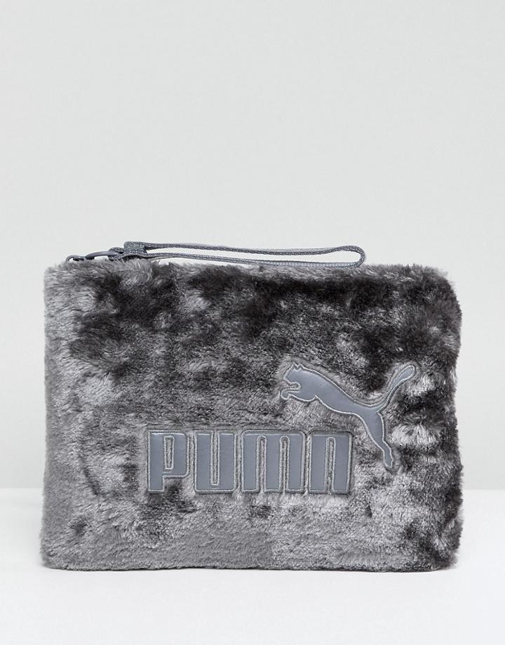 Puma Fur Pouch - Gray