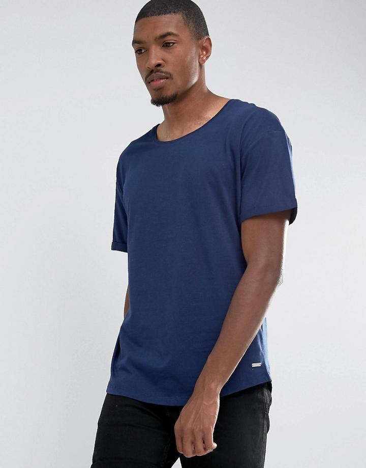 Esprit T-shirt In Oversized Fit - Navy