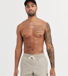 Asos Design Tall Swim Short In Gray Super Short Length