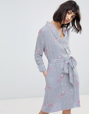 Rd & Koko Wrap Over Shirt Dress - Multi