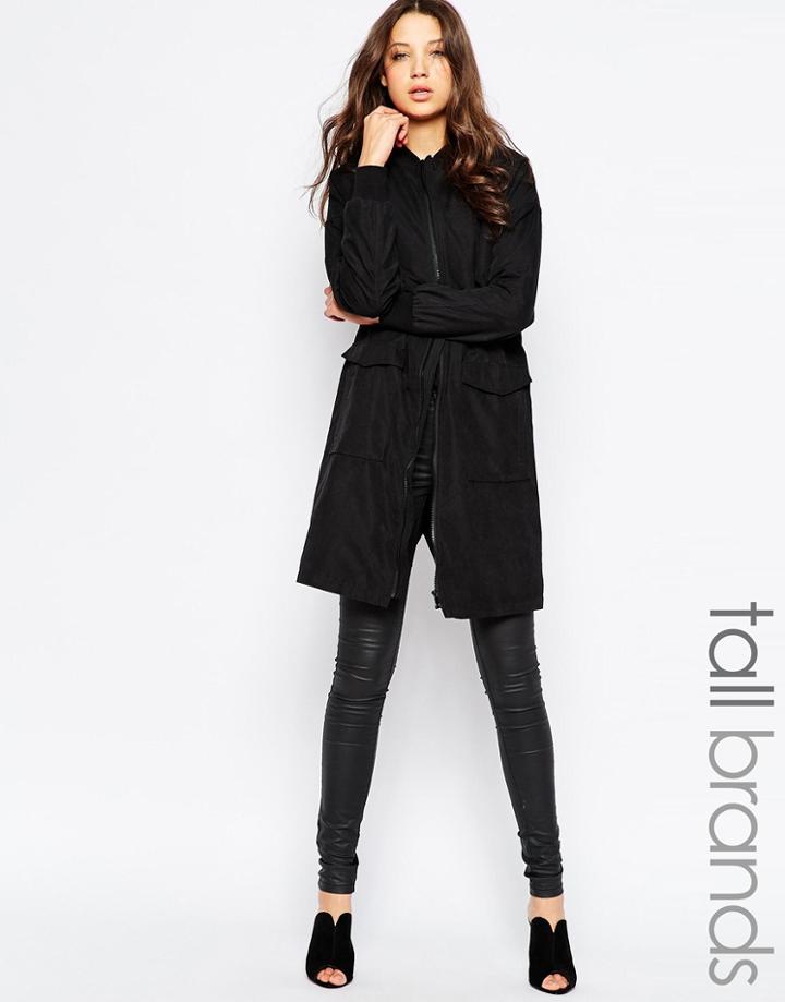 Vero Moda Tall Zip Through Jacket - Black