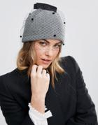 Helene Berman Veil Beanie Hat - Gray