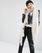 Asos Oversized Lightweight Scarf - Beige