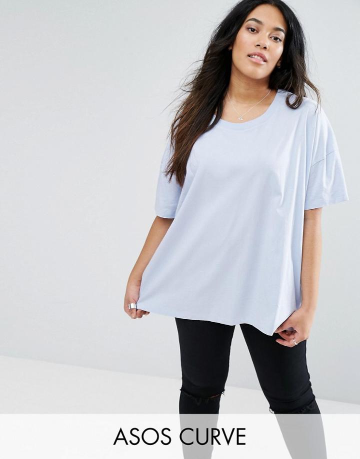 Asos Curve Super Oversized T-shirt - Blue