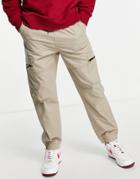 New Look Cargos With Zips In Stone-neutral