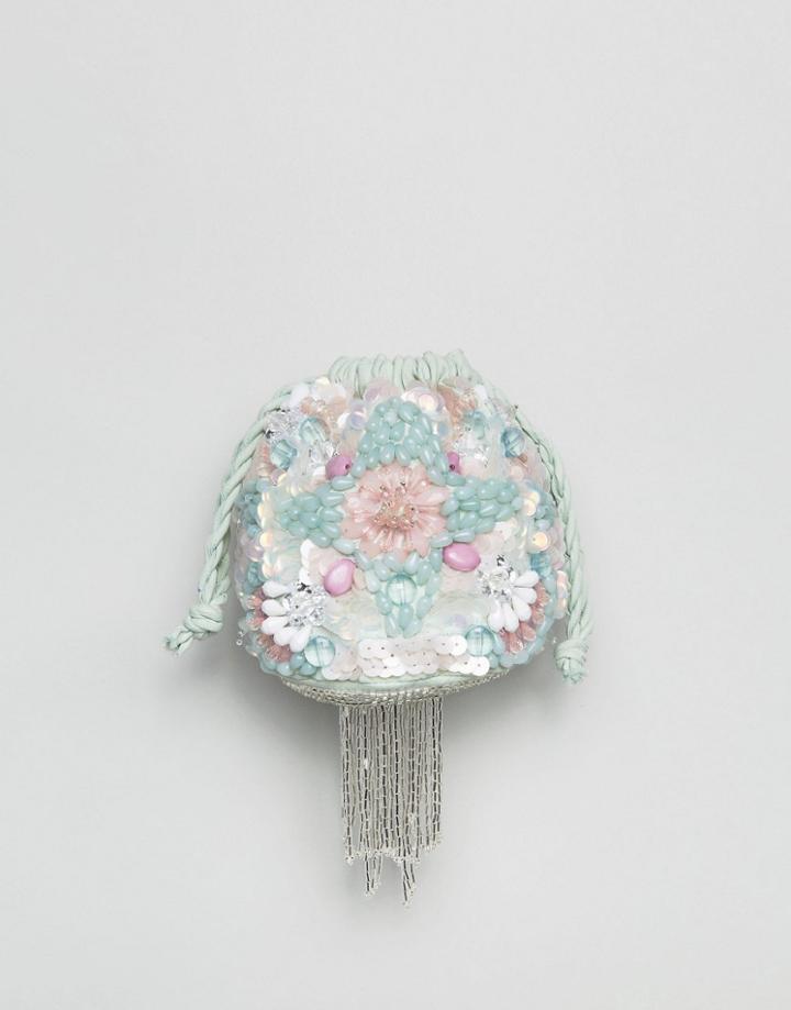 Asos Embellished Pastel Pouch Bag - Multi
