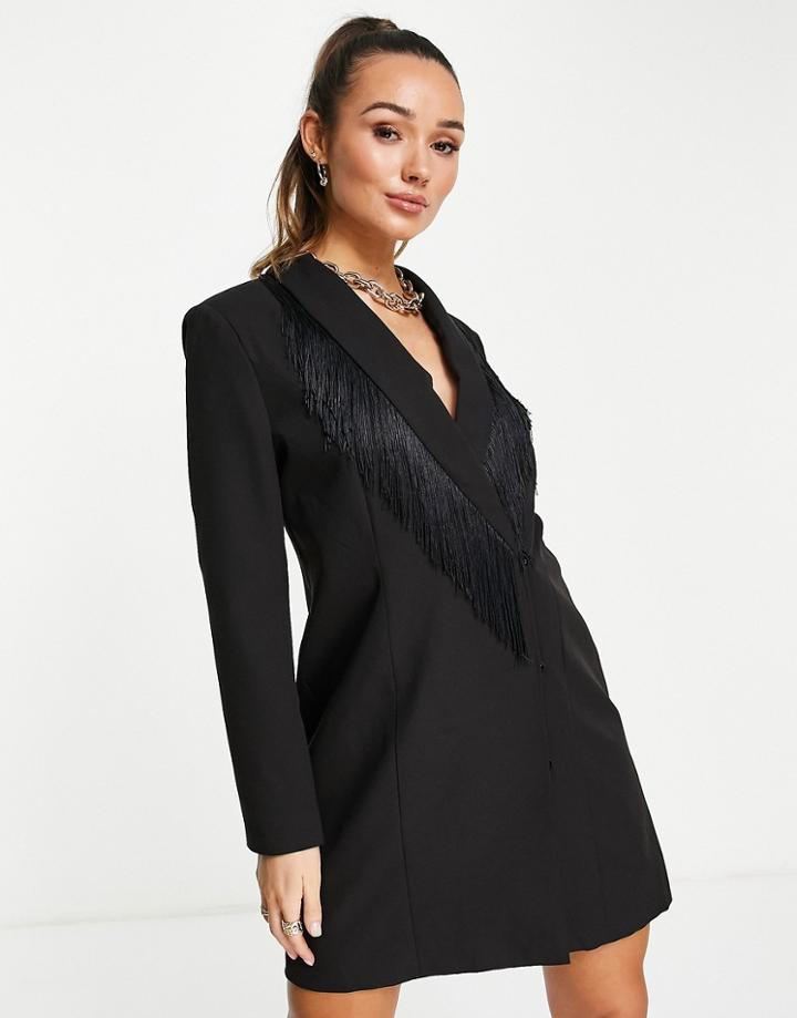 Vero Moda Blazer Dress With Tassel Lapel In Black