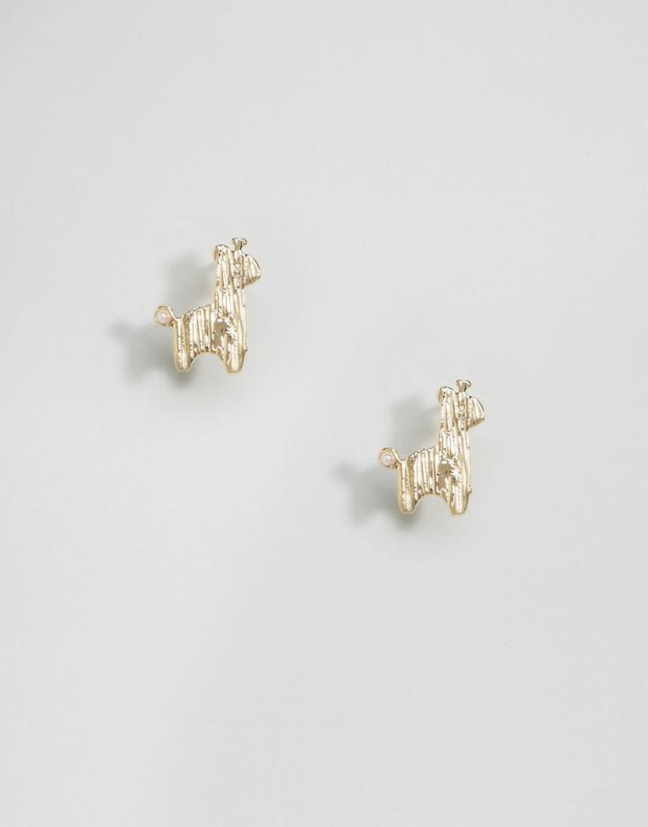 Limited Edition Llama Stud Earrings - Gold