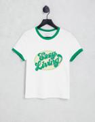 Urban Revivo Logo Print T-shirt In White