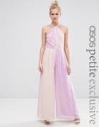 Asos Petite Occasion Jumpsuit In Color Block - Multi