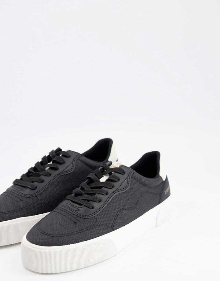 Bershka Sneakers With Embossed Print In Black