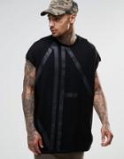 Dark Future Oversized T-shirt With Black Oversized Df With Heavy Wash - Black