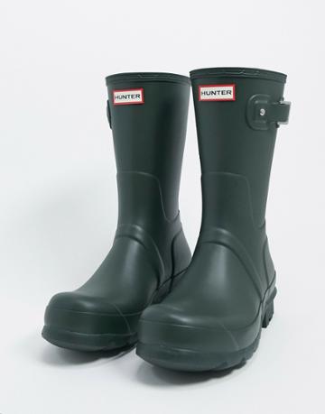 Hunter Original Short Wellington Boots In Green