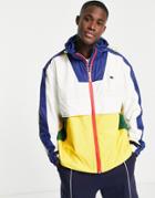 Lacoste Live Jacket In Cream & Navy