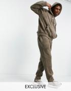 Reebok Sherpa Sweatpants In Taupe Brown - Exclusive To Asos