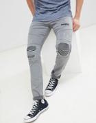Jack And Jones Biker Jeans - Gray