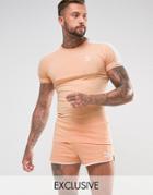 Puma T7 Logo Muscle Fit T-shirt In Orange Exclusive To Asos 57700215 - Orange