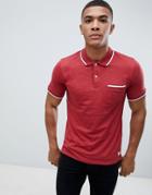 Jack & Jones Premium Pocket Polo With Collar Taping - Red