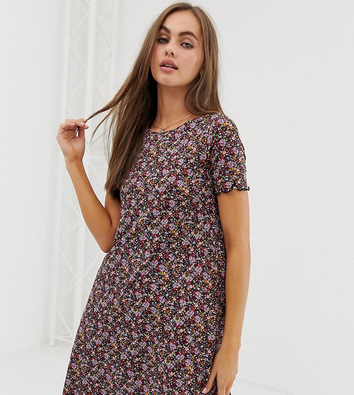Pull & Bear T-shirt Dress In Floral Print - Multi