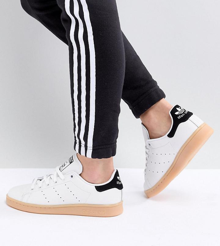 Adidas Originals Stan Smith Sneakers In Gray With Gum Sole - Gray