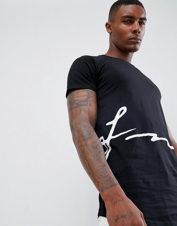 Good For Nothing Muscle T-shirt With Logo Print - Black