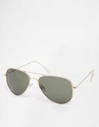 Selected Homme Aviator Sunglasses - Gold