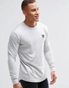 11 Degrees Long Sleeve Speckled T-shirt - Gray