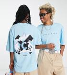 Collusion T-shirt With Unicorn Logo Back Print In Blue