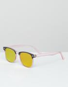 7x Half D Frame Sunglasses - Pink
