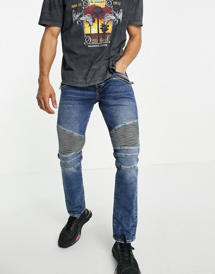 True Religion Biker Rocco Skinny Fit Jeans-blues