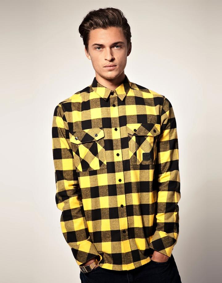 Adidas Originals Check Pocket Detail Shirt - Yellow