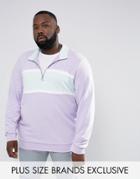Puma Plus Terry Half Zip Sweat In Purple Exclusive To Asos 57658901 - Purple