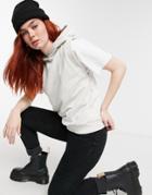 Pull & Bear Hooded Sleeveless Jersey Tank In Gray-grey